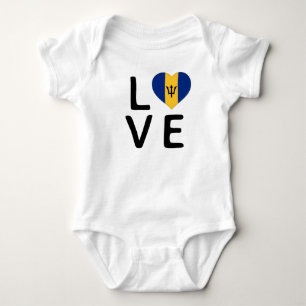 Love - Barbados Flag Baby Bodysuit
