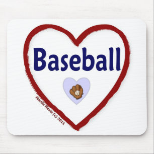 Love Baseball Mouse Pad