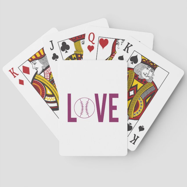 Love Baseball Playing Cards (Back)