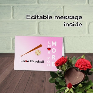 Love Baseball romantic or Valentines Day sports