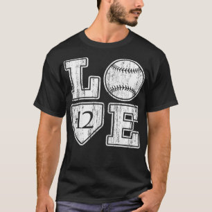 LOVE Baseball Softball Mom Vintage Distressed Home T-Shirt