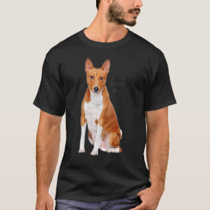 Love Basenji Dog Mom Dad Puppy Cute Pet Valentine T-Shirt