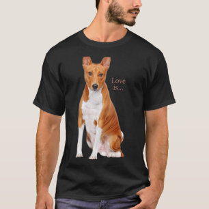 Love Basenji Dog Mom Dad Puppy Cute Pet Valentine T-Shirt