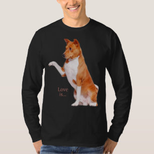 Love Basenji Dog Mom Dad Puppy Cute Pet Valentine T-Shirt