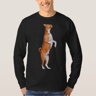 Love Basenji Dog Mom Dad Puppy Cute Pet Valentine T-Shirt