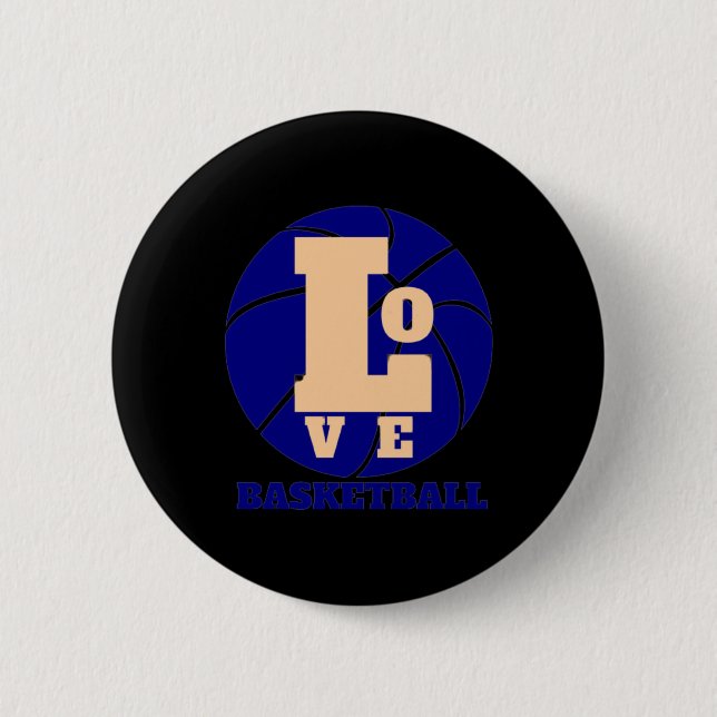 Love Basketball 3  2 Inch Round Button (Front)