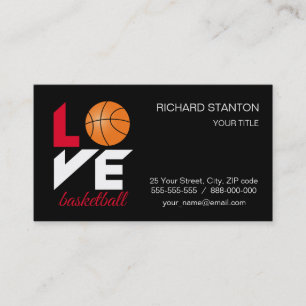 Love basketball business card