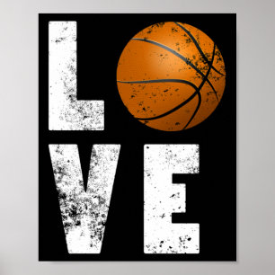Love Basketball Cool Design For Sport Lovers Poster