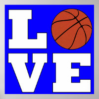 LOVE Basketball Custom Colour Fun Sports Lover