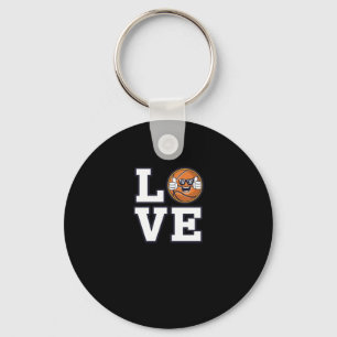 Love Basketball Design With Cool Emoji And Keychain
