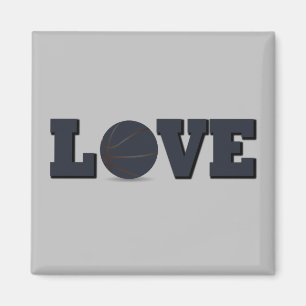 Love basketball game with blue ball magnet