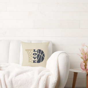 love basketball gift ideas for coach throw pillow