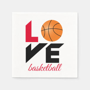 Love basketball napkin