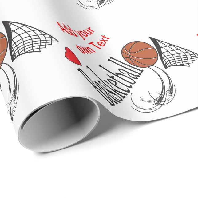 Love Basketball Wrapping Paper (Roll Corner)