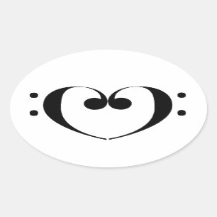 Love Bass Oval Sticker