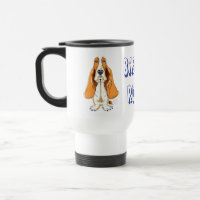 Love Basset Hound Puppy Dog Blue