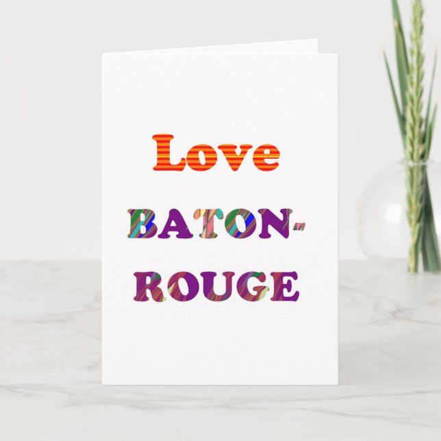 Love BATON ROUGE  Louisiana Holiday Card (Front)