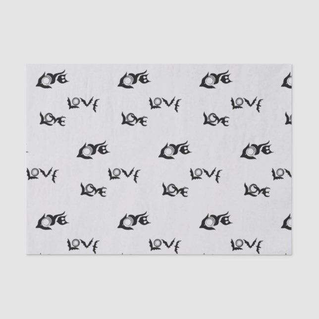 Love Bats & Love Doves Tissue Paper (Front)