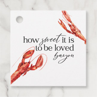 Love Bayou Crawfish  Favour Tags