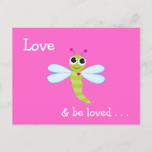 Love & Be Loved Cute Dragonfly Card