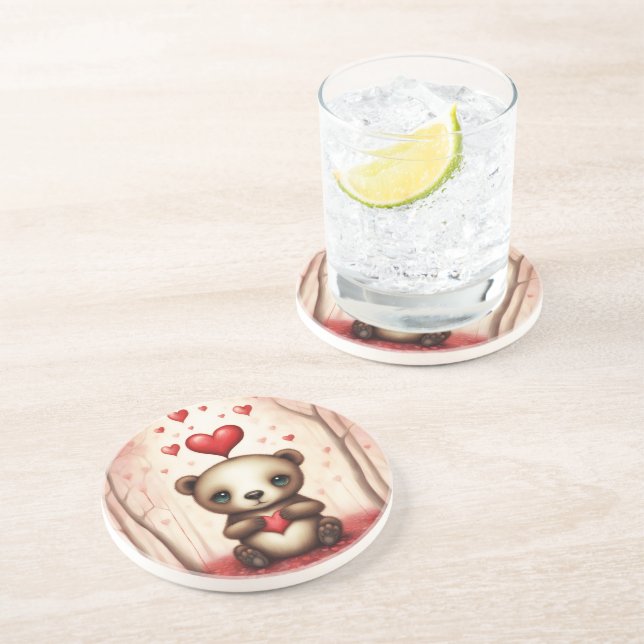 Love Bear 1 Coaster (Side)