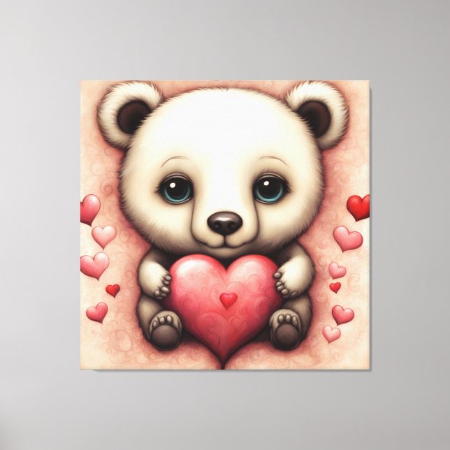 Love Bear 2 Canvas Print (Front)