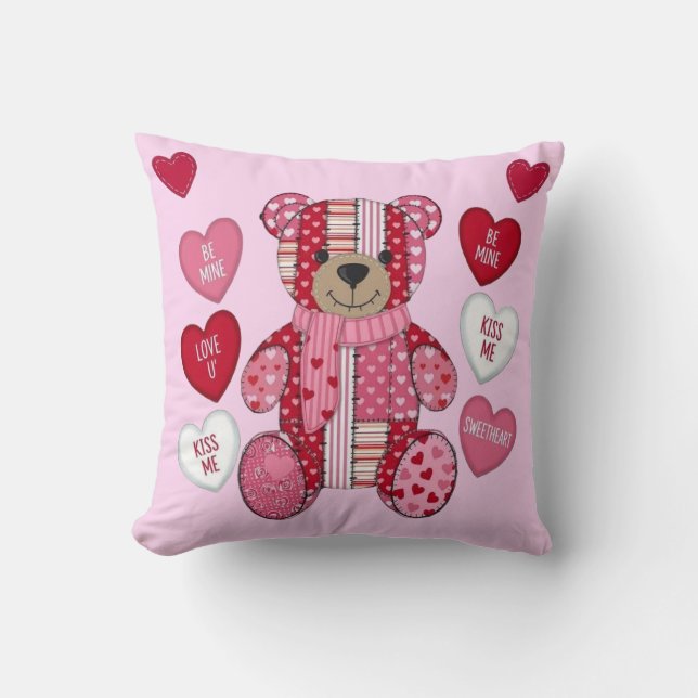 Love Bear Throw Pillow (Front)