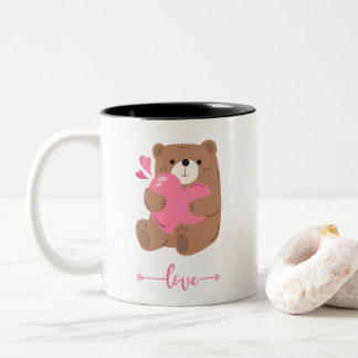 Love bear Two-Tone coffee mug