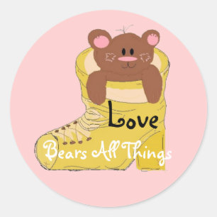 Love Bears All Things Classic Round Sticker