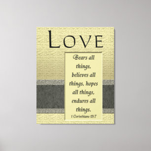 Love Bears All Things Wrapped Canvas Print
