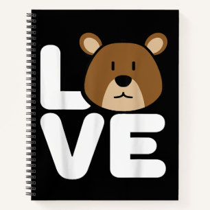 LOVE Bears Shirt  Bear Lover Shirt  Cool Bear Notebook