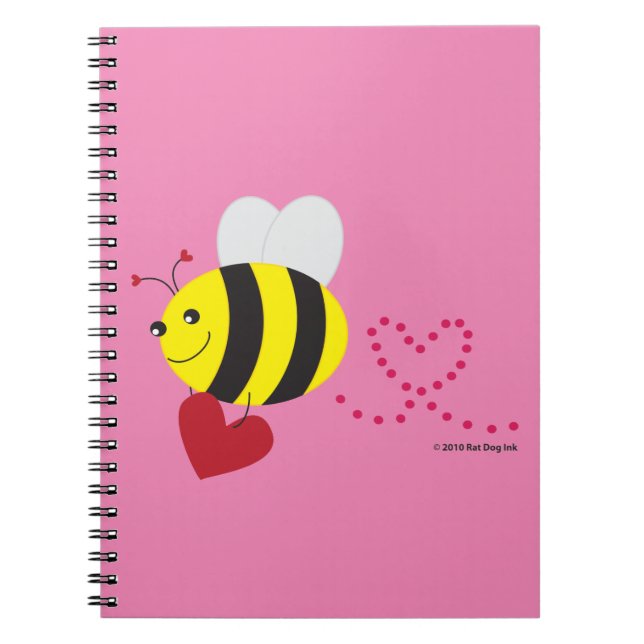 Love Bee Spiral Notebook (Front)