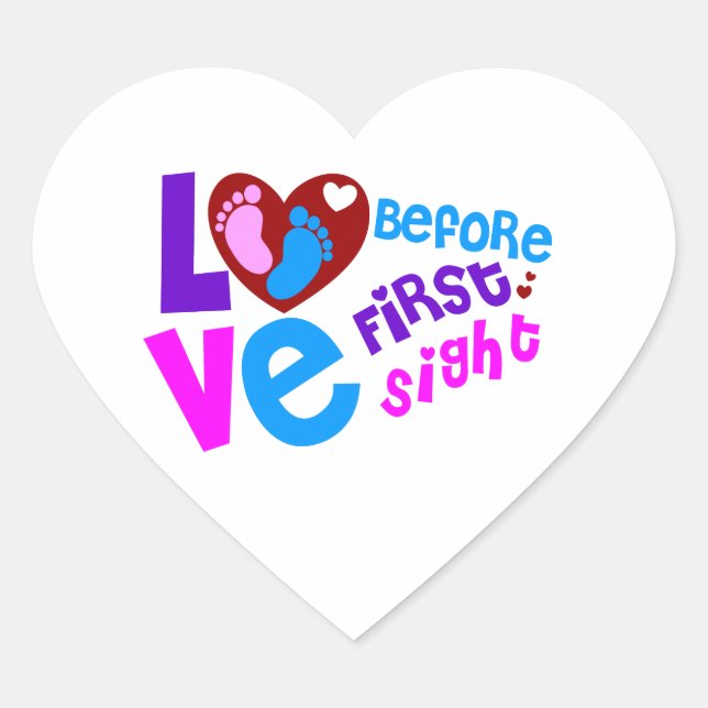 Love Before First Sight Heart Sticker (Front)