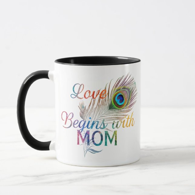 Love Begins with Mom" - Heartfelt Combo Mug   (Left)