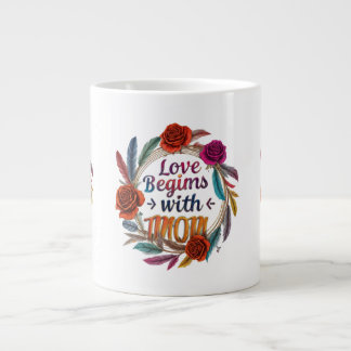 Love Begins with "Mom" Jumbo Mug  