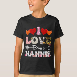 Love Being A Nannie Leopard & Buffalo Fun Moth T-Shirt