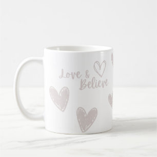 Love & Believe Valentines day white Collection  Coffee Mug