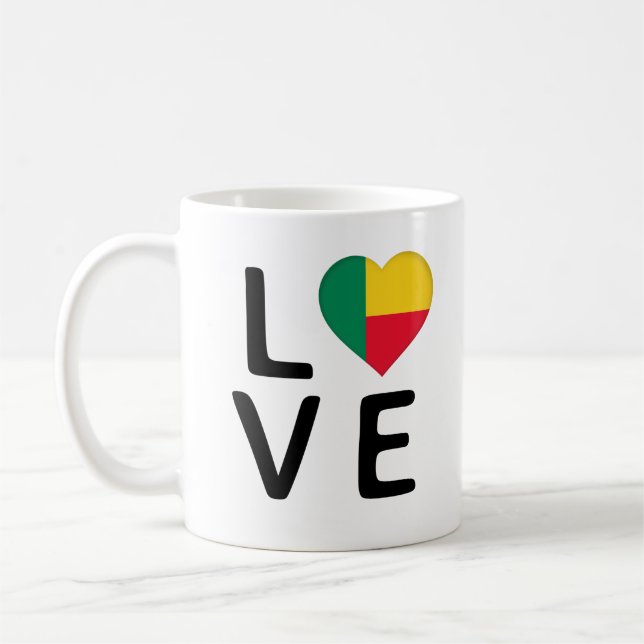 Love - Benin Flag Coffee Mug (Left)