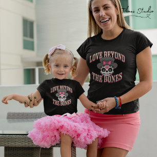 Love Beyond The Bones Valentine Modern Retro Skull Baby T-Shirt