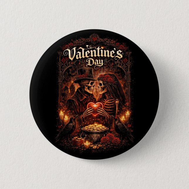 Love Beyond the Grave 2 Inch Round Button (Front)