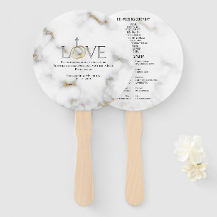 Love Bible Scripture Verse Ephesians 4:2 Marble Hand Fan