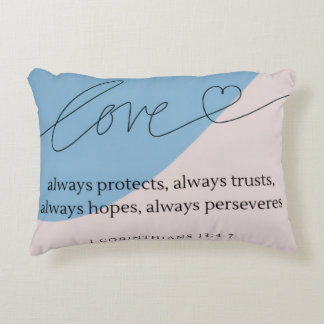 Love Bible Verse Accent Pillow