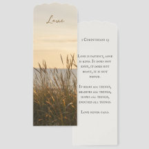 Love & Bible Verse Corinthians 13 bookmark