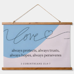 Love Bible Verse Hanging Tapestry
