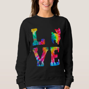 Love Biewer Terrier Tie Dye Dog Mom Dad Sweatshirt