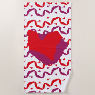 Love.Big Heart/Corazon Grande love by Masanser pix Beach Towel