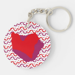 Love.Big heart/Corazon Grande love by Masanser pix Keychain