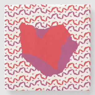 Love.Big heart/Corazon Grande love by Masanser pix Stone Coaster