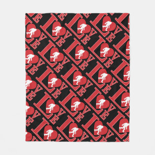Love Bigfoot, I love Bigfoot Fleece Blanket