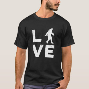 LOVE Bigfoot Yeti Or Sasquatch Retro T-Shirt